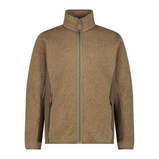 Fleece Pullover Herren - CMP Man Knit-tech Jacket- Corteccia