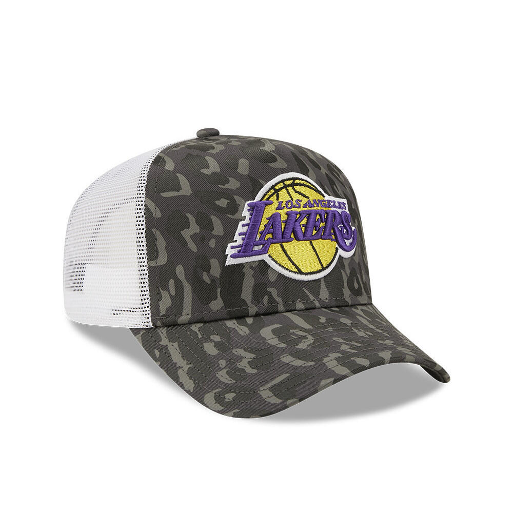 Gorra Trucker New Era A-Frame Los Angeles Lakers Estampado Leopardo 3/5
