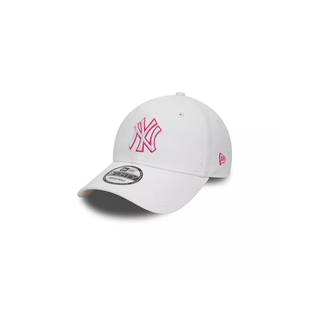 Men's New Era Outline White/Pink Cap