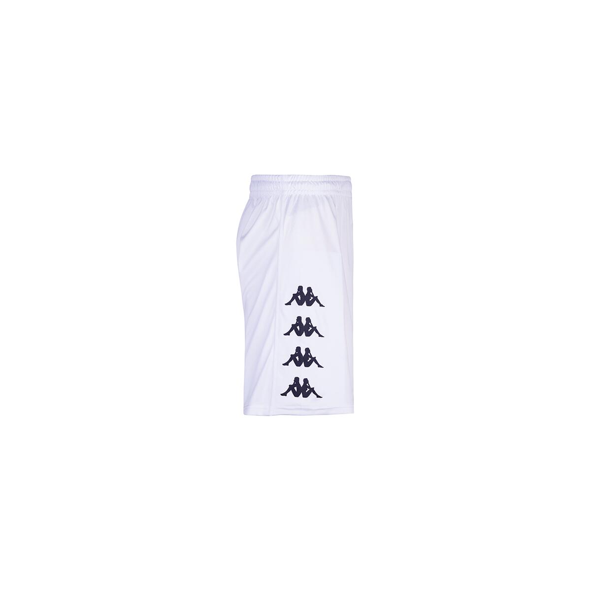 Pantaloncini sportivi da bambino in poliestere bianco da calcio 2/4
