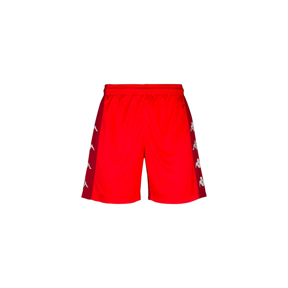 KAPPA pantaloncini da bambino in poliestere rosso da calcio
