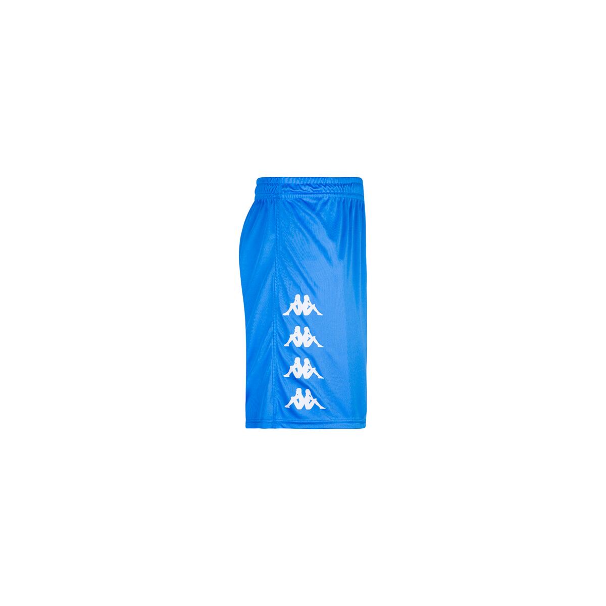 Pantaloncini sportivi da bambino in poliestere blu da calcio 2/4