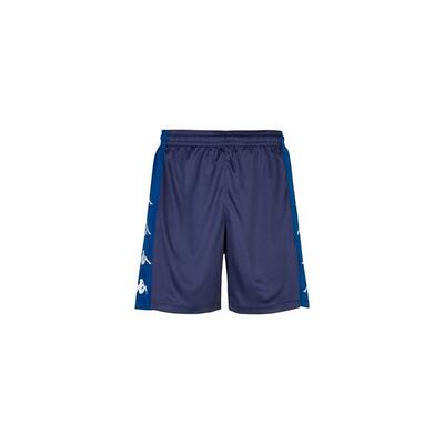 pantaloncini da uomo in poliestere blu da calcio