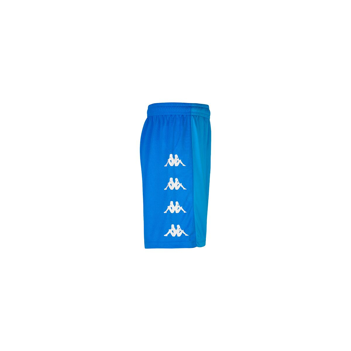 Pantaloncini sportivi da bambino in poliestere blu da calcio 2/4