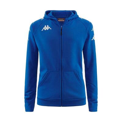 Felpa con zip da bambino in cotone nero da calcio