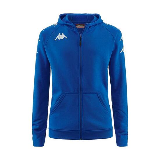 Felpa con zip da bambino in cotone nero da calcio