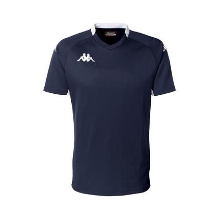 Maillot rugby manches courtes homme Bemi bleu