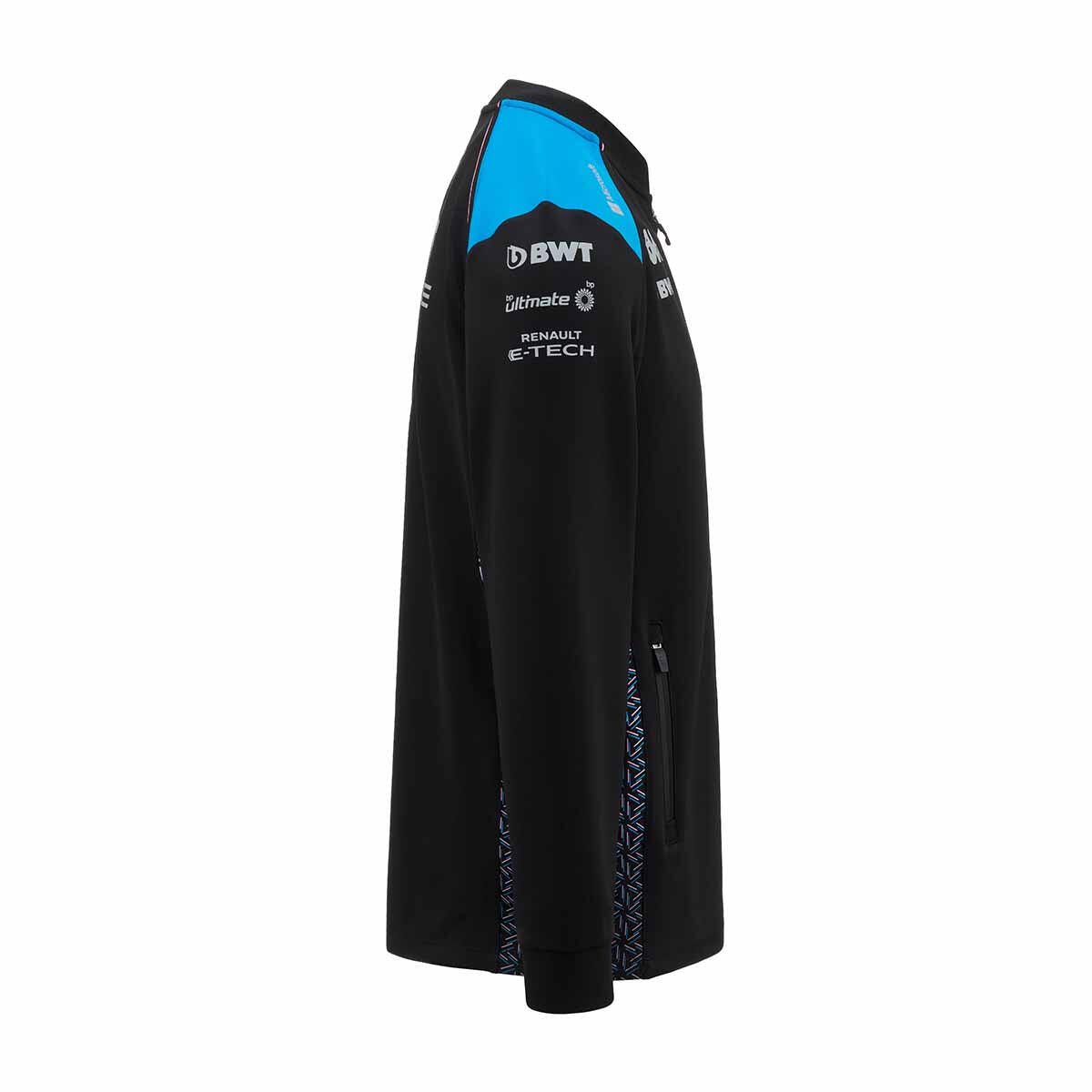Felpa con zip da bambino in poliestere nero da abbigliamento racing 2/6