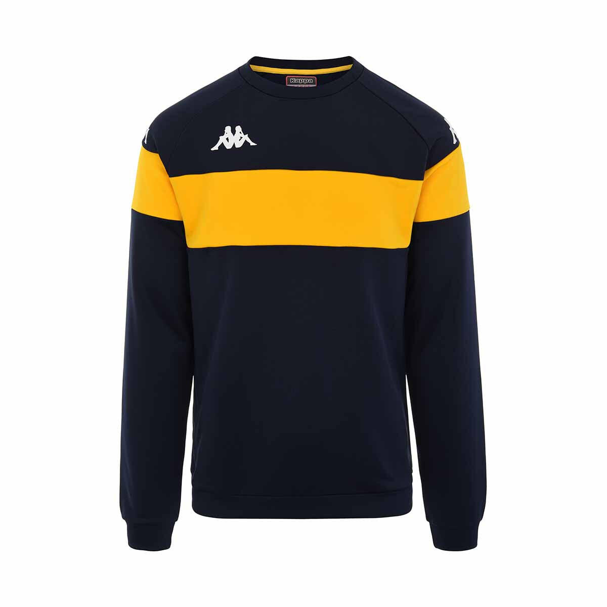 Kappa - Sweatshirt Manches Longues Homme Dido Bleu - Sweat-shirt - Bleu|jaune - S - Decathlon