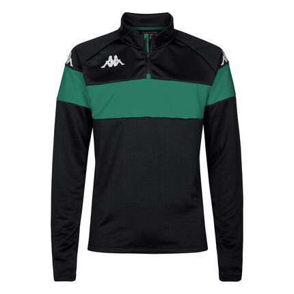 Sudadera Kappa Dovare para Niño Negra/Verde