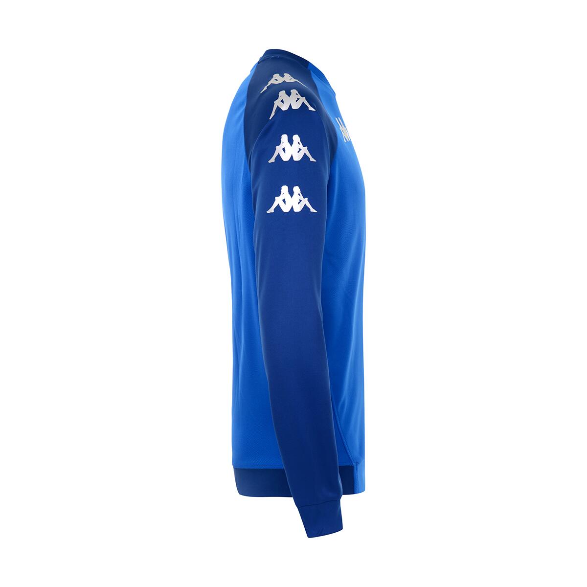 Felpa da bambino in poliestere blu da calcio 2/7