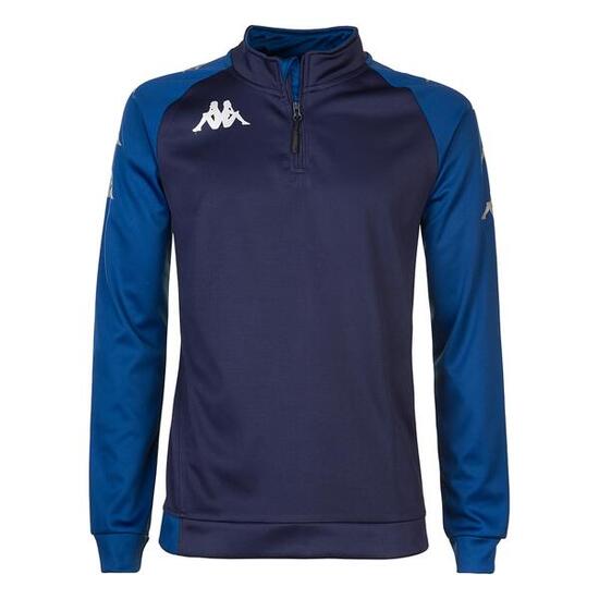 Felpa da uomo in poliestere blu da calcio