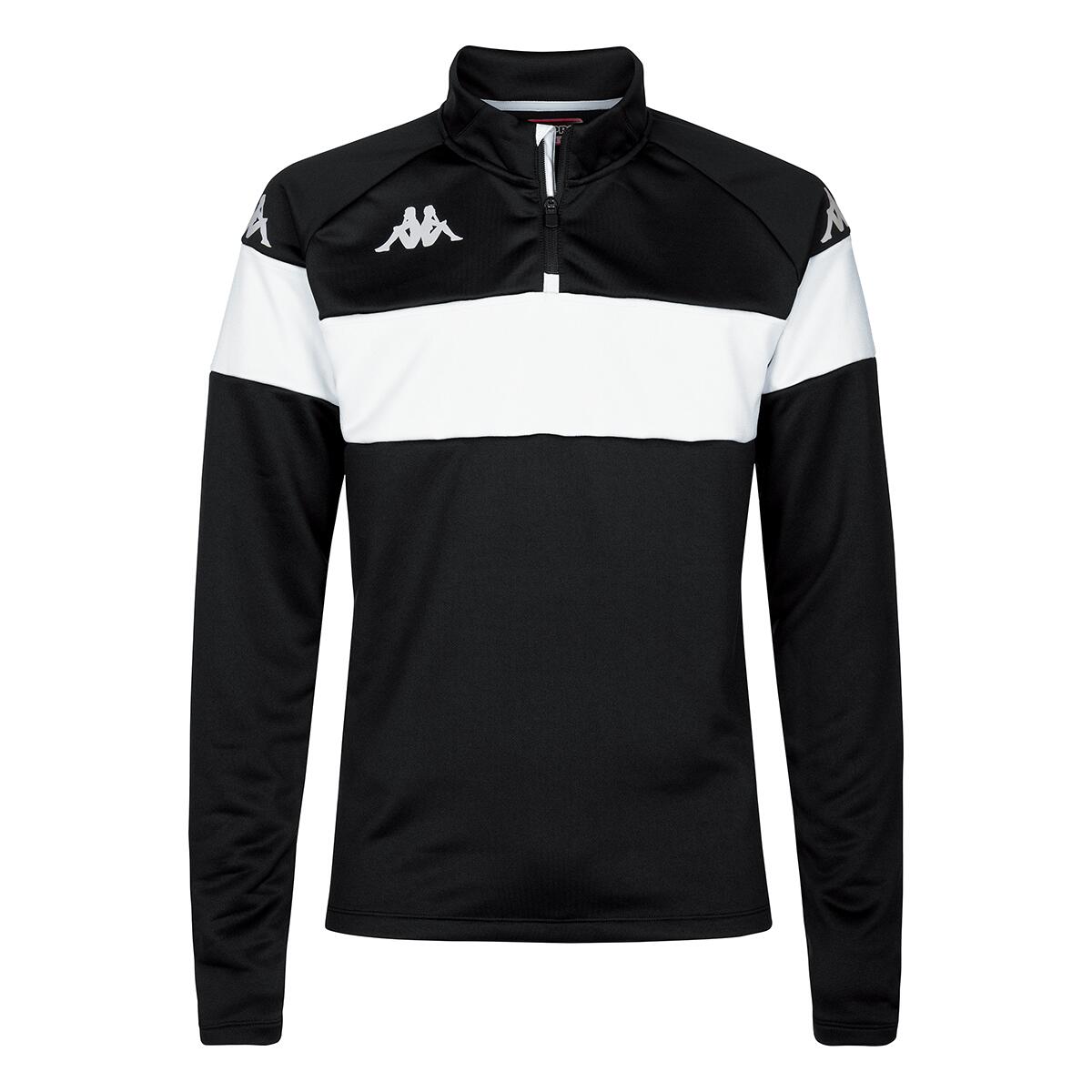 Kappa - Sweatshirt Manches Longues Garçon Dovare Noir - Sweat-shirt - Blanc|multicolore|noir - 12 À 14 Ans - Decathlon