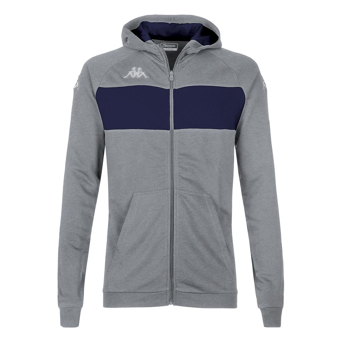 Kappa - Veste À Capuche Manches Longues Homme Dacciozi Gris - Sweat-shirt - Bleu|gris - 56 3xl - Decathlon