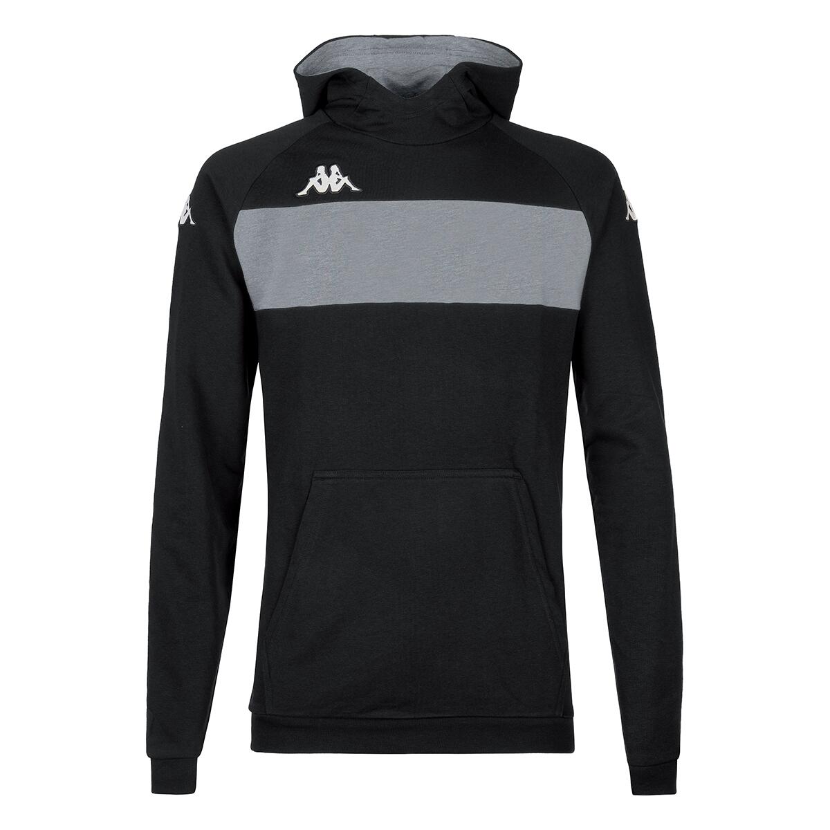 Kappa - Hoodie Manches Longues Homme Daccio Noir - Sweat-shirt - Gris|noir - 56 3xl - Decathlon