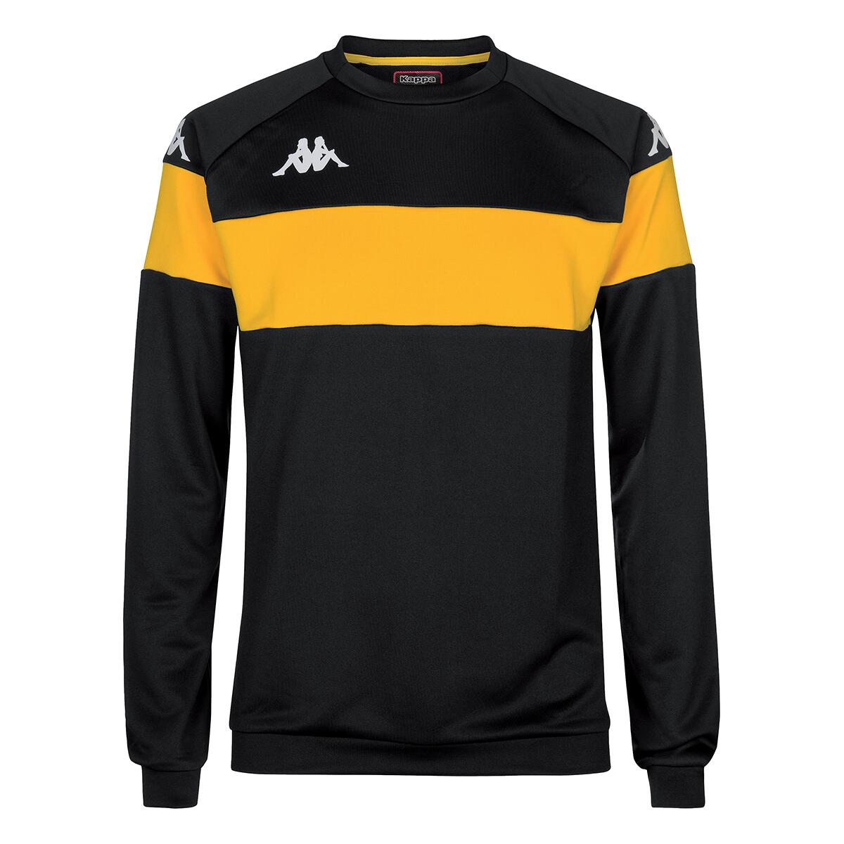 Kappa - Sweatshirt Manches Longues Homme Dido Noir - Sweat-shirt - Jaune|noir - 40 M - Decathlon