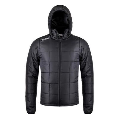 Giaccha da uomo in poliestere nero da calcio