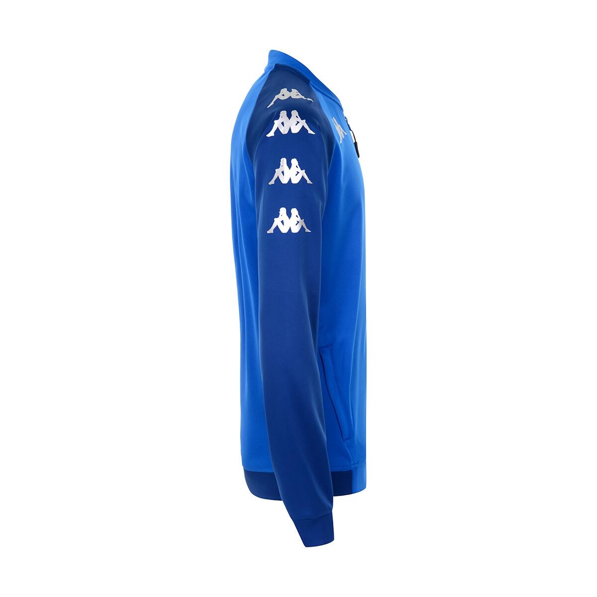 Felpa con zip da uomo in poliestere blu da calcio 2/7