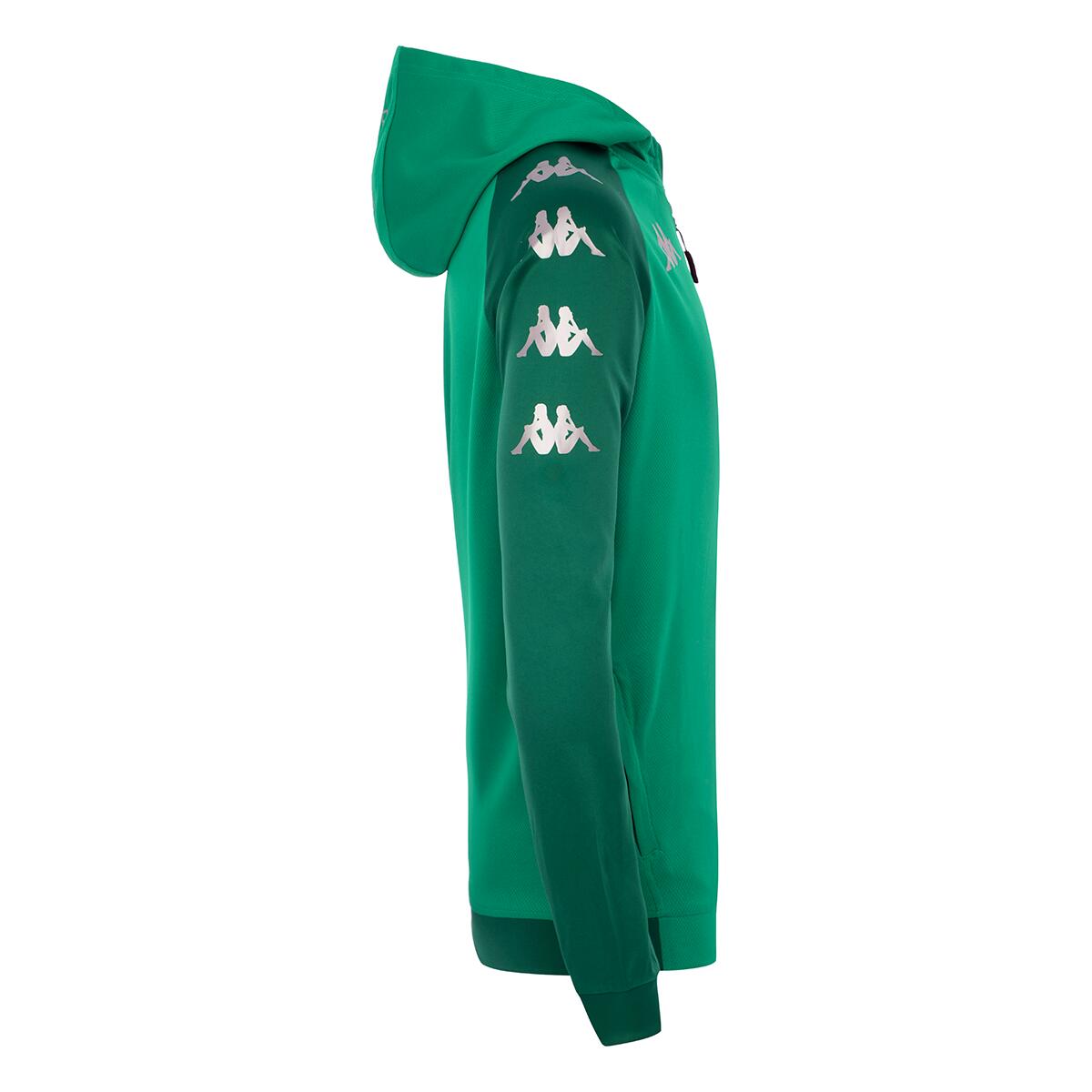 Veste à capuche manches longues homme Tortona vert 2/6
