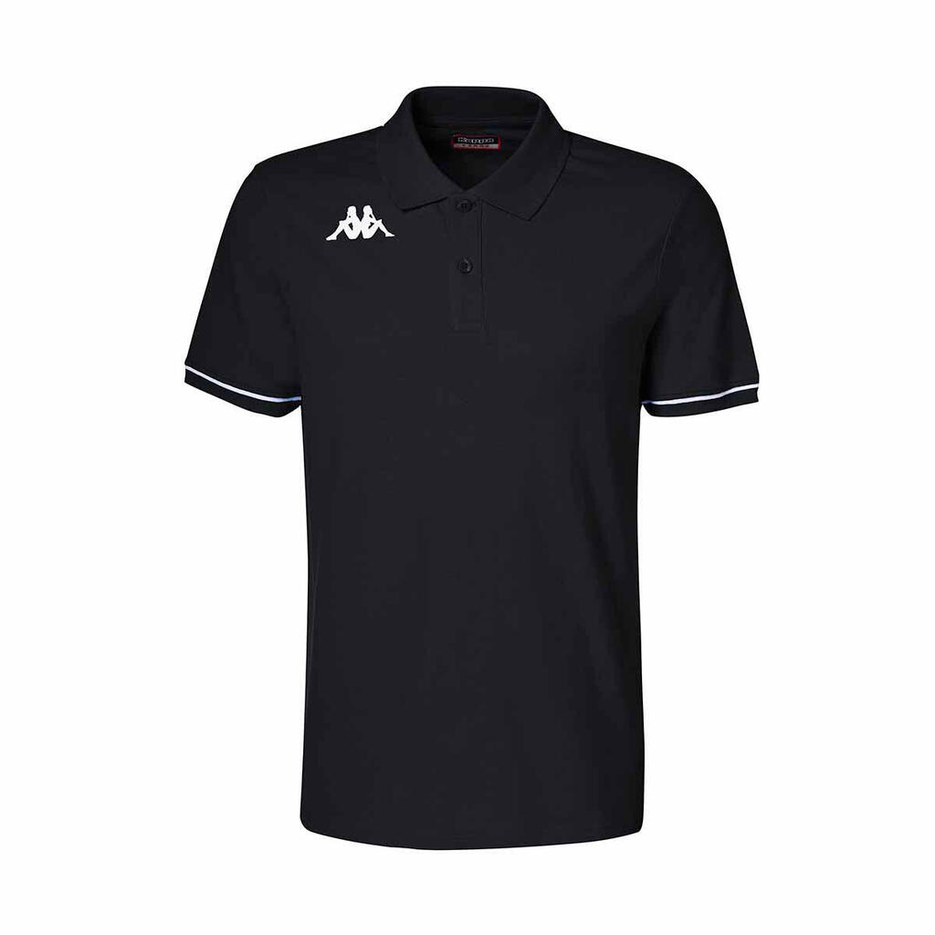 Boys' Kappa Barli Black Rugby Polo Shirt