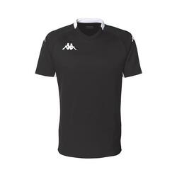 Maillot rugby manches courtes homme Bemi noir