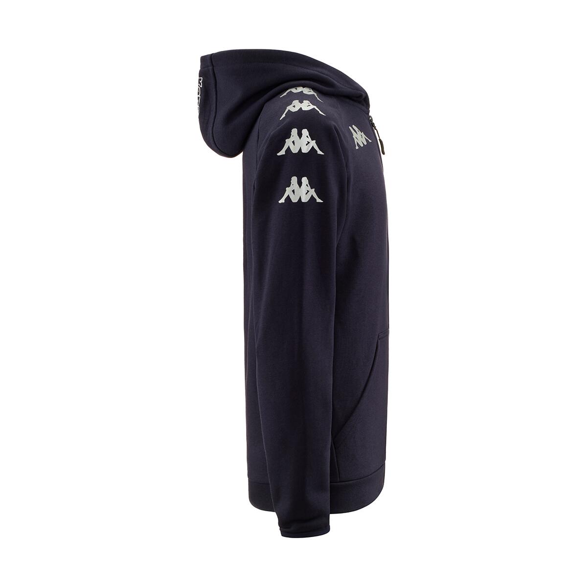 Felpa con zip da bambino in cotone blu da calcio 2/5