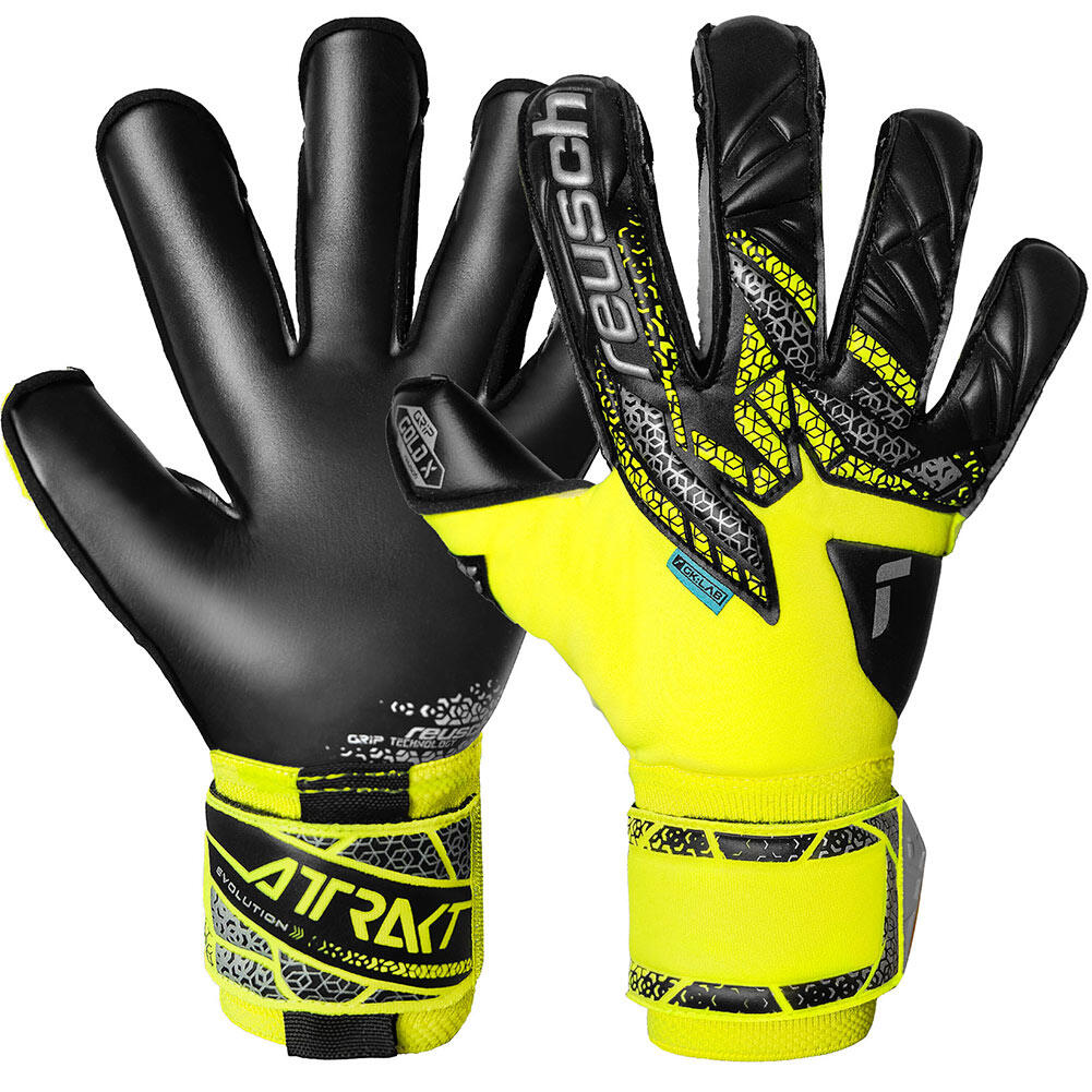 Reusch - Reusch Torwarthandschuhe Attrakt Gold X Evolution - Gants De Gardien - Gris|jaune - 8 À 10 Ans - Decathlon