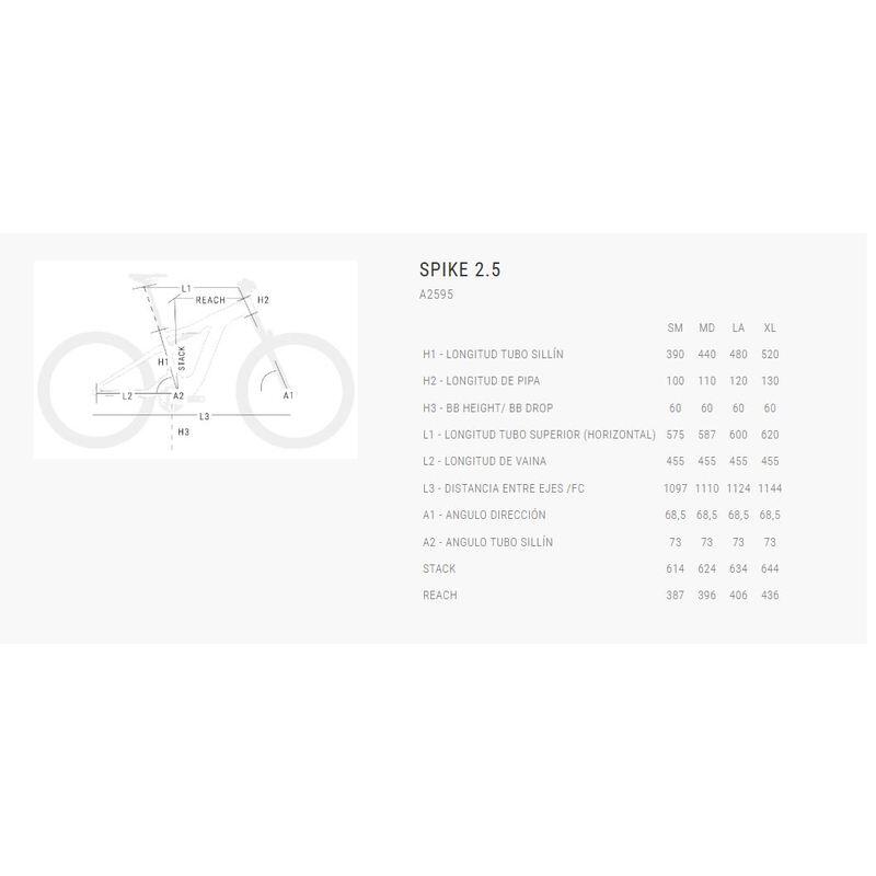 Bicicleta de Montaña 29" Aluminio Bh Spike 2.5 (2025) Negro - Gris 4/4
