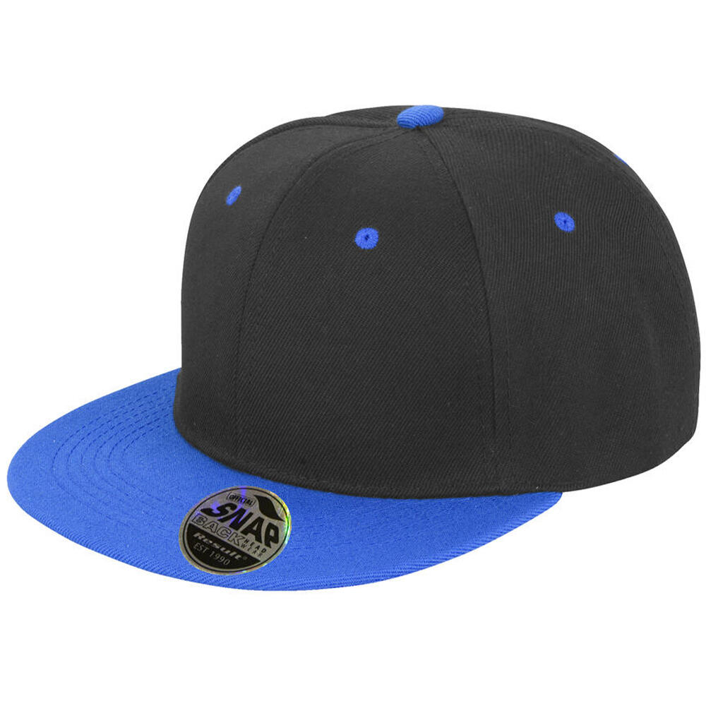 Boné de basebol Bronx Original Contrast Flat Peak (Preto / Índigo) 2/2