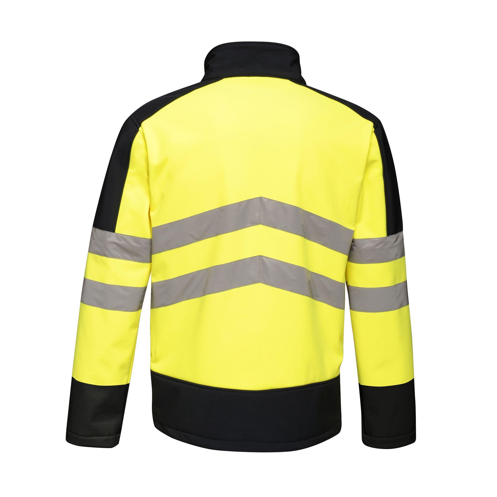 Unisex Hi Vis Pro SoftshellArbeitsjacke, reflektierende Details Damen und Herren 2/3