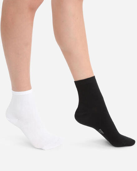 Lot de 2 Paires de Socquettes femme Basique Coton