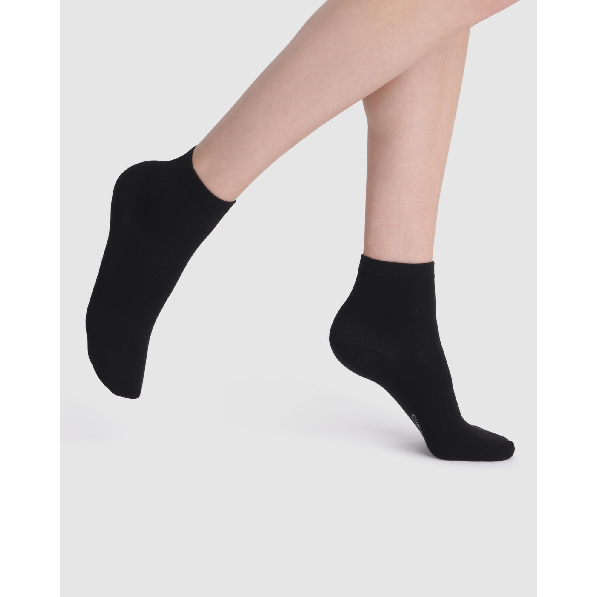 Dim - Lot De 2 Paires De Socquettes Femme Basique Coton - Chaussettes - Noir - 39/42 - Decathlon