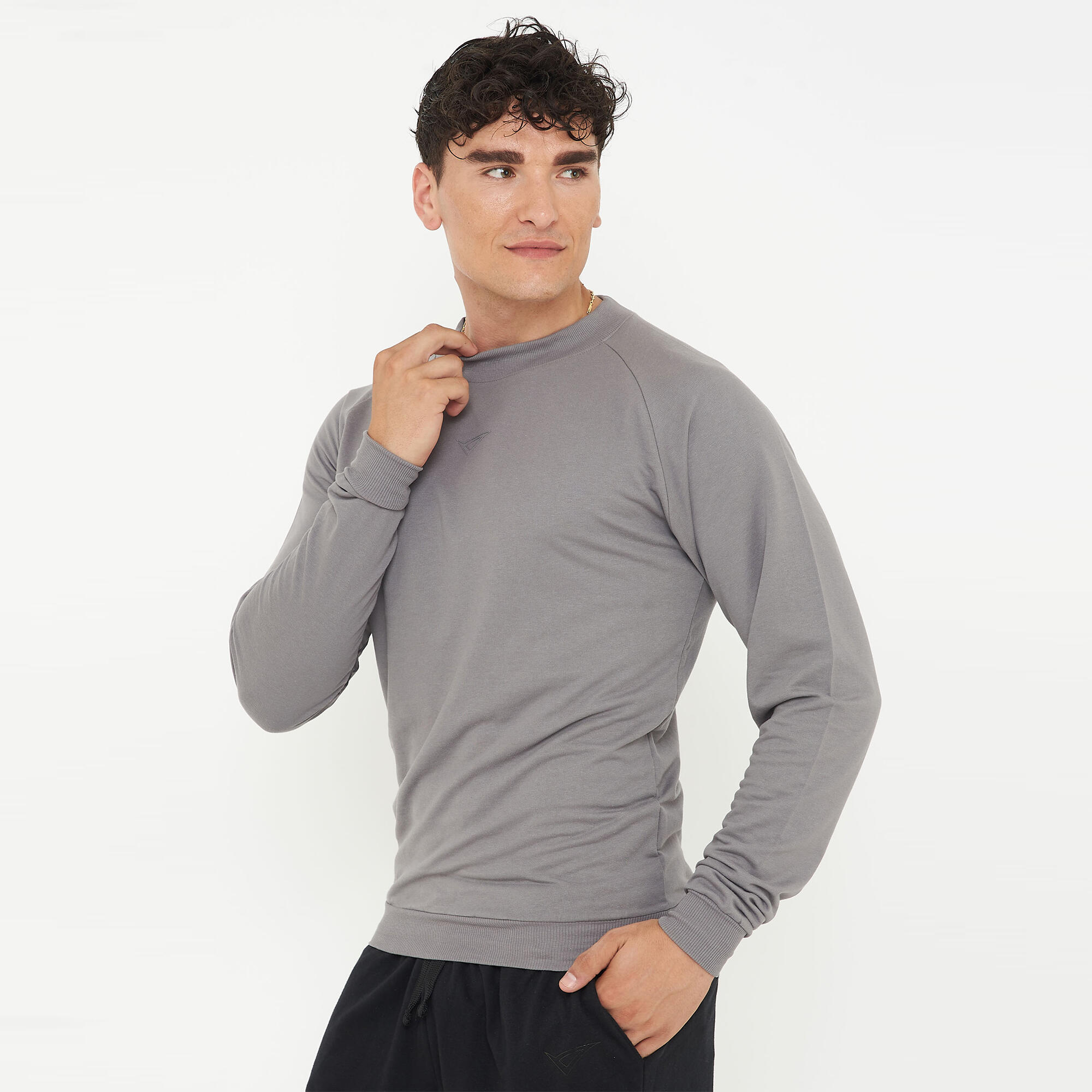 Sweatshirt aus Baumwolle F GORN dunkelgrau 4/6