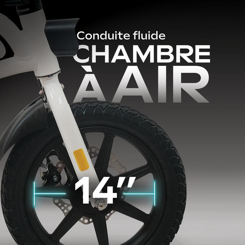 URBAGLIDE eBike 140 Niebieski – 14-calowy elektryczny rower biegowy, 25 km/h, 18 6/7