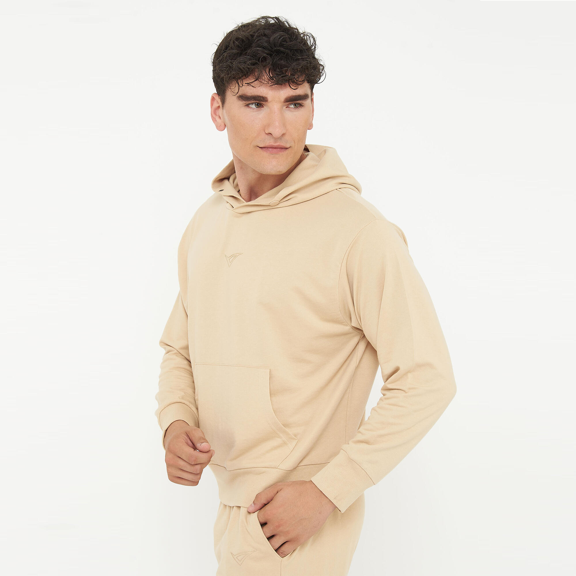 Sweatshirt sportlich unisex mit Kapuze F BOXY beige 6/7