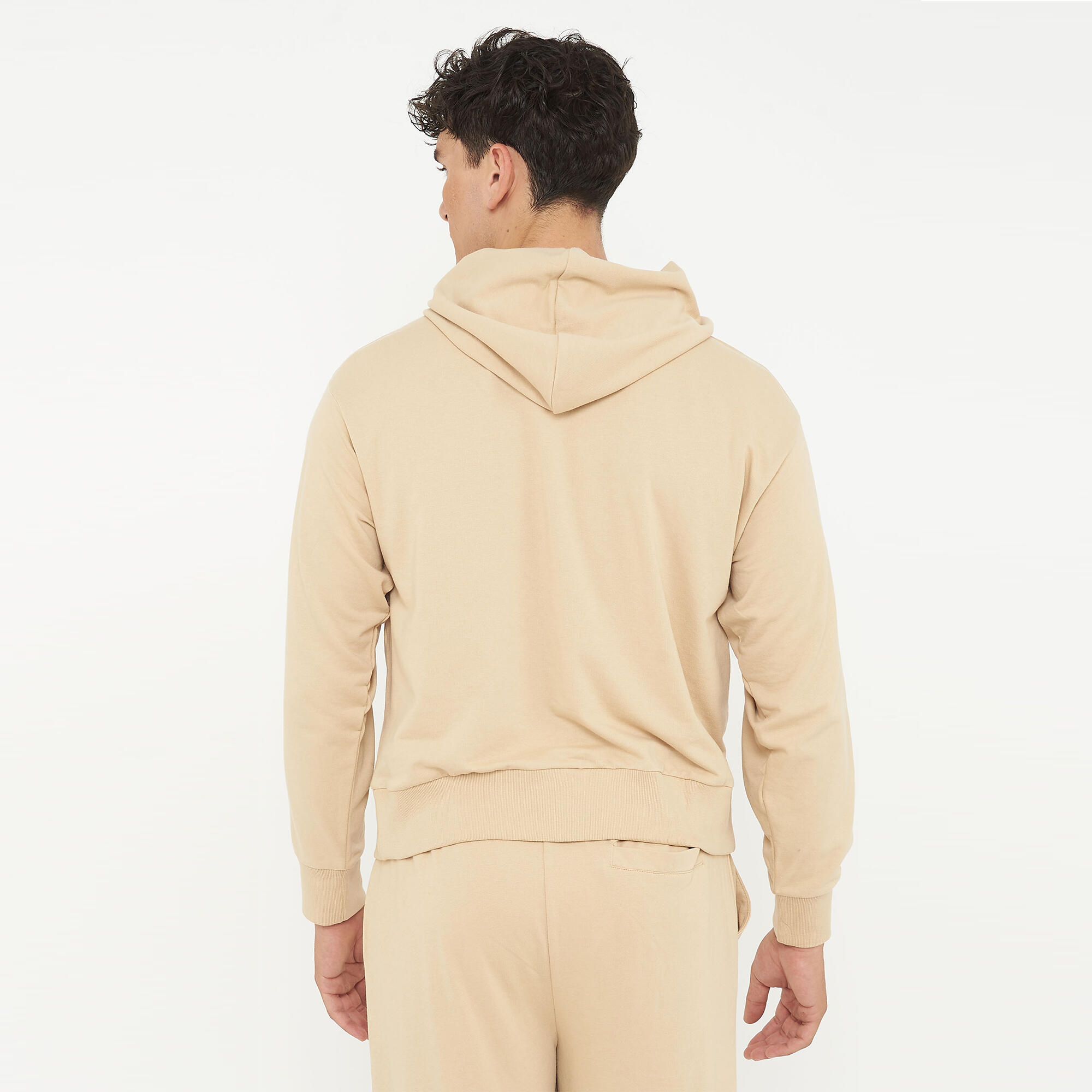 Unisex bluza z kapturem F BOXY beżowa