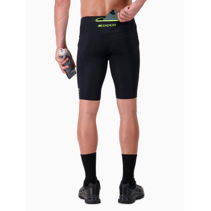 Cuissard de trail Silvio avec 2 poches - Noir - Homme