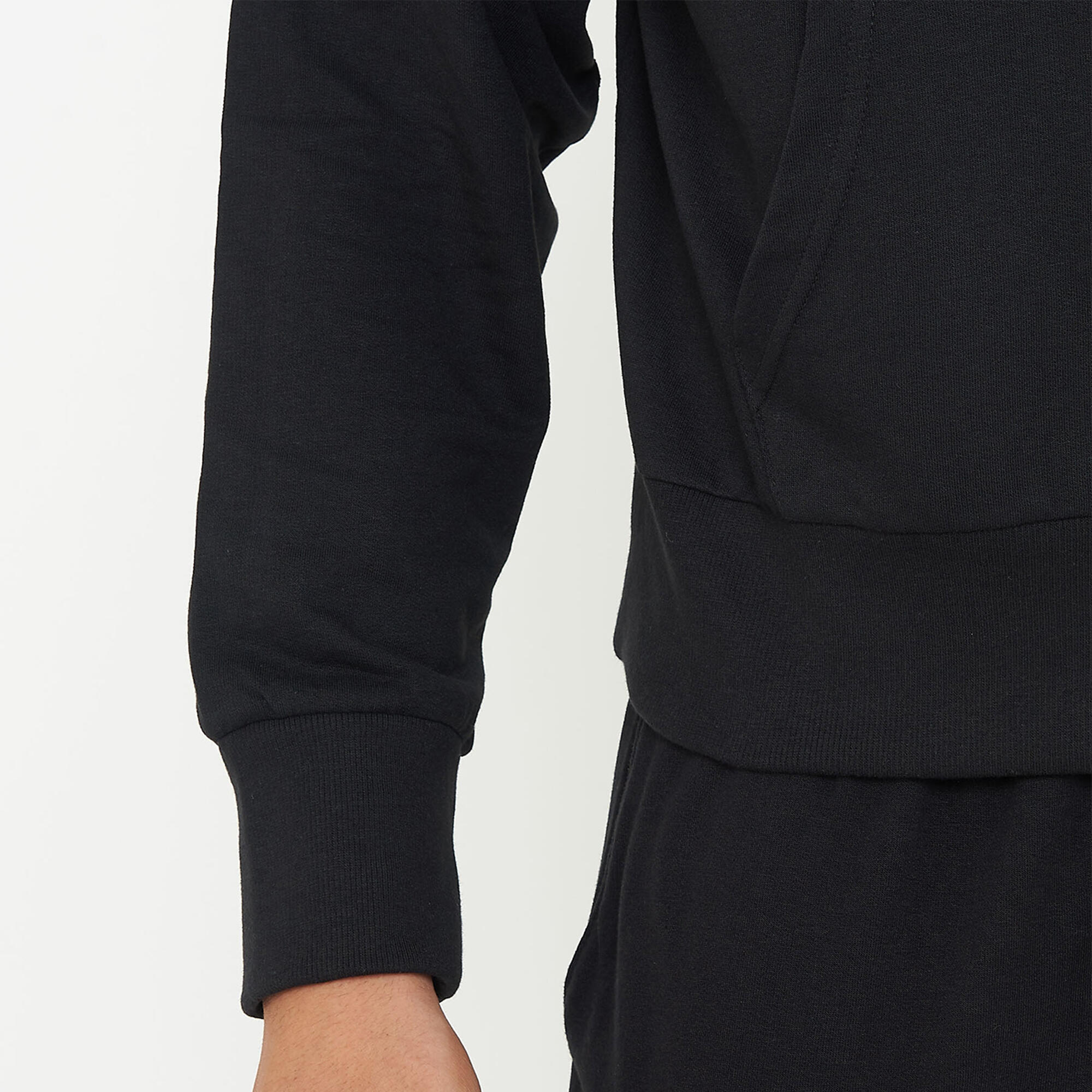 Felpa sportiva unisex con cappuccio F BOXY nera 3/7