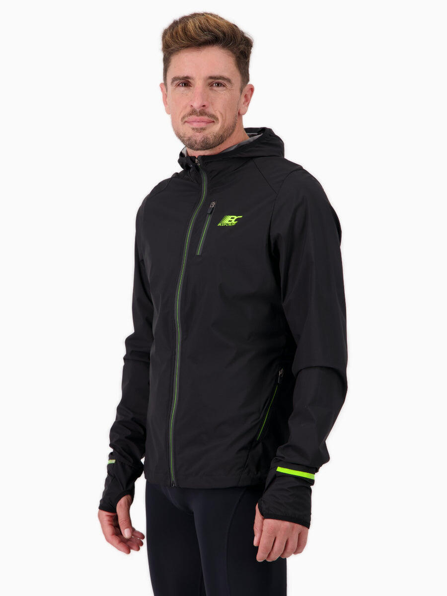 Veste coupe-vent imperméable Homme BodyCross MID-ULTRA, polyester 75D, capuche 3/8