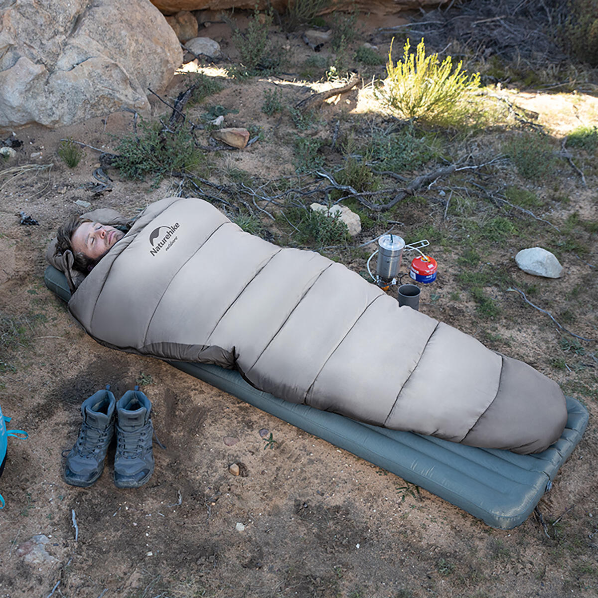 Saco de Dormir para Invierno de Naturehike Gris de Algodón 4/6