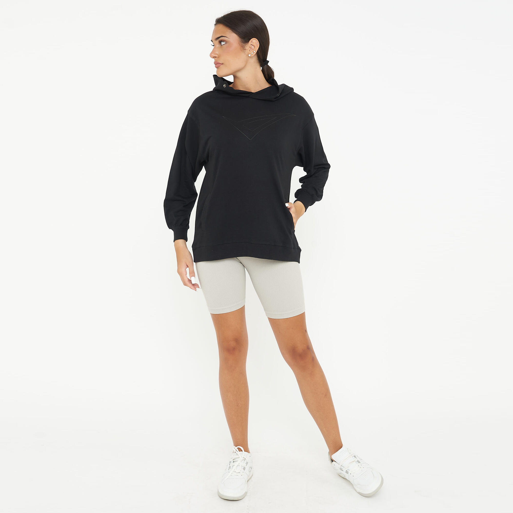 Sport-sweatshirt unisex mit kapuze F LOOSY schwarz 7/7