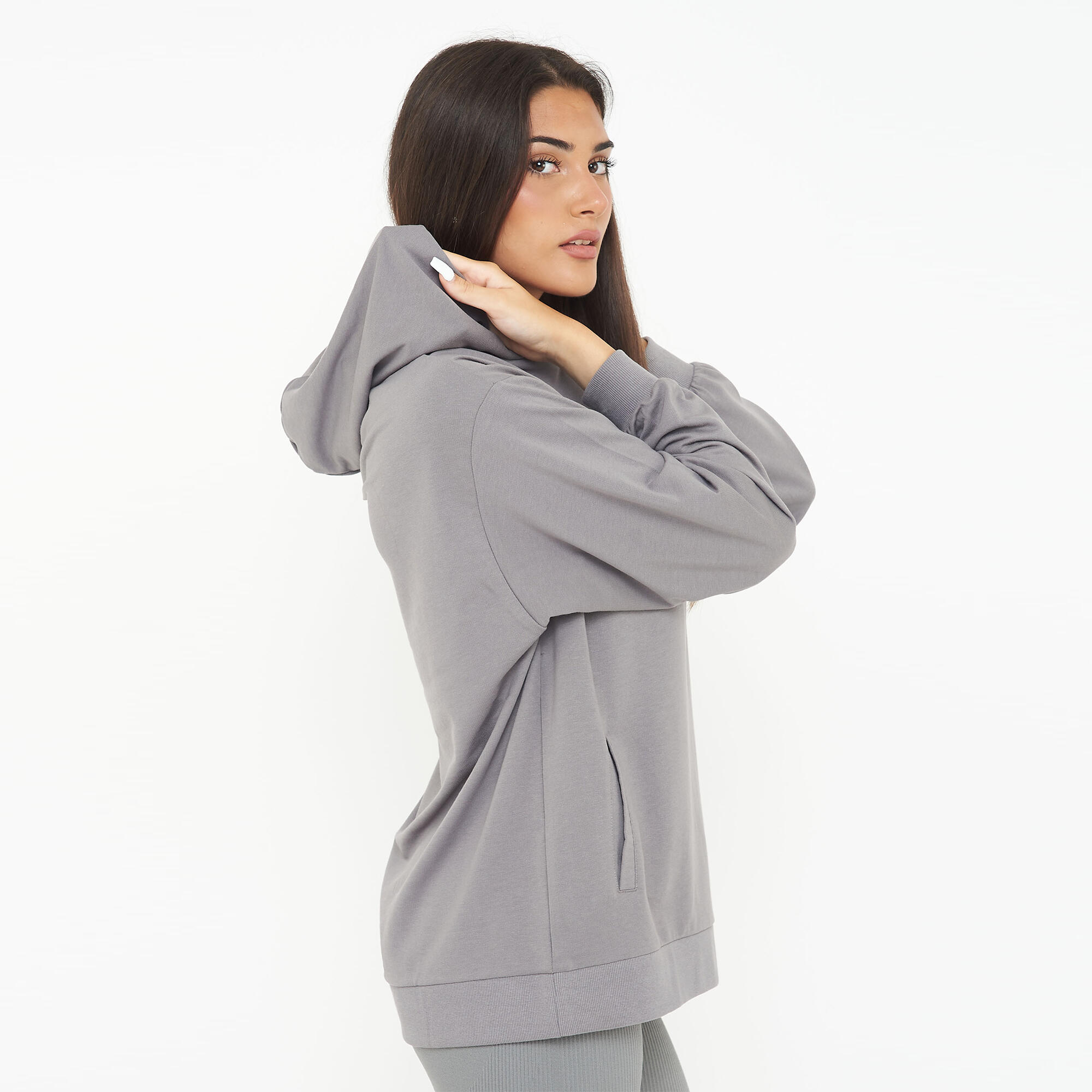 Unisex-Sport-Sweatshirt mit Kapuze F LOOSY dunkelgrau 5/6