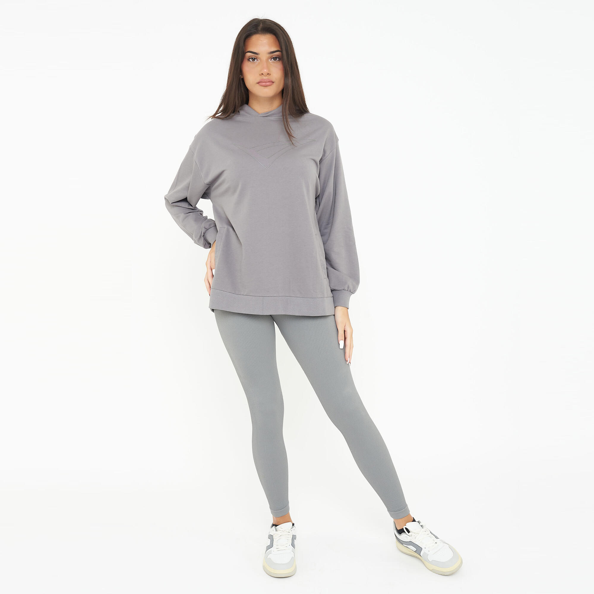 Unisex-Sport-Sweatshirt mit Kapuze F LOOSY dunkelgrau 6/6