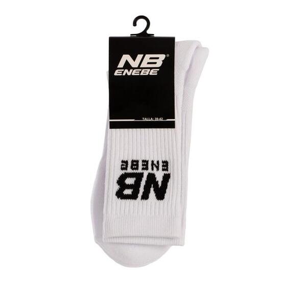 Chaussettes montantes ENEBE Revolution BLANC logo NB