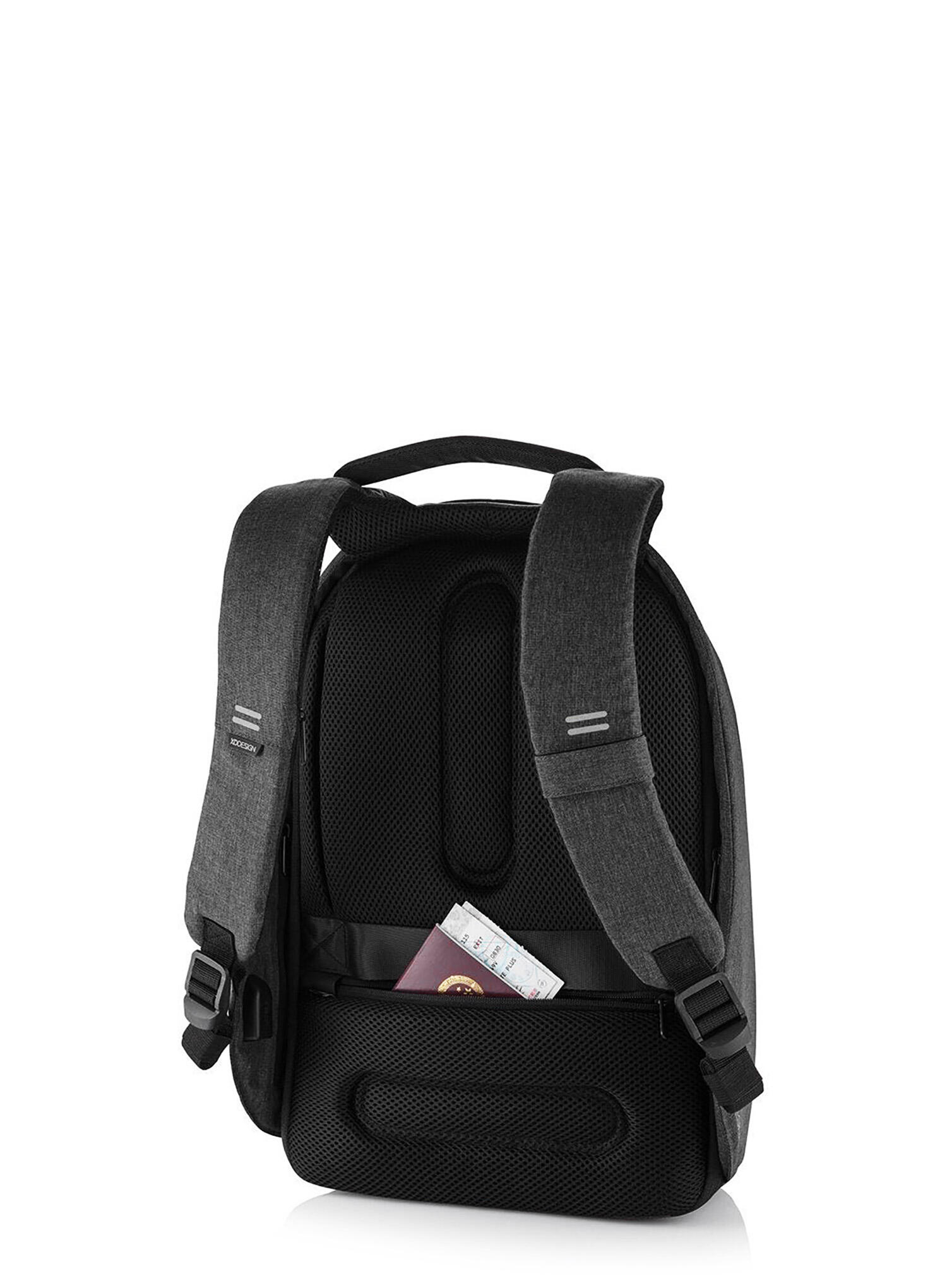 Mochila antirroubo preta média Bobby Hero 6/7