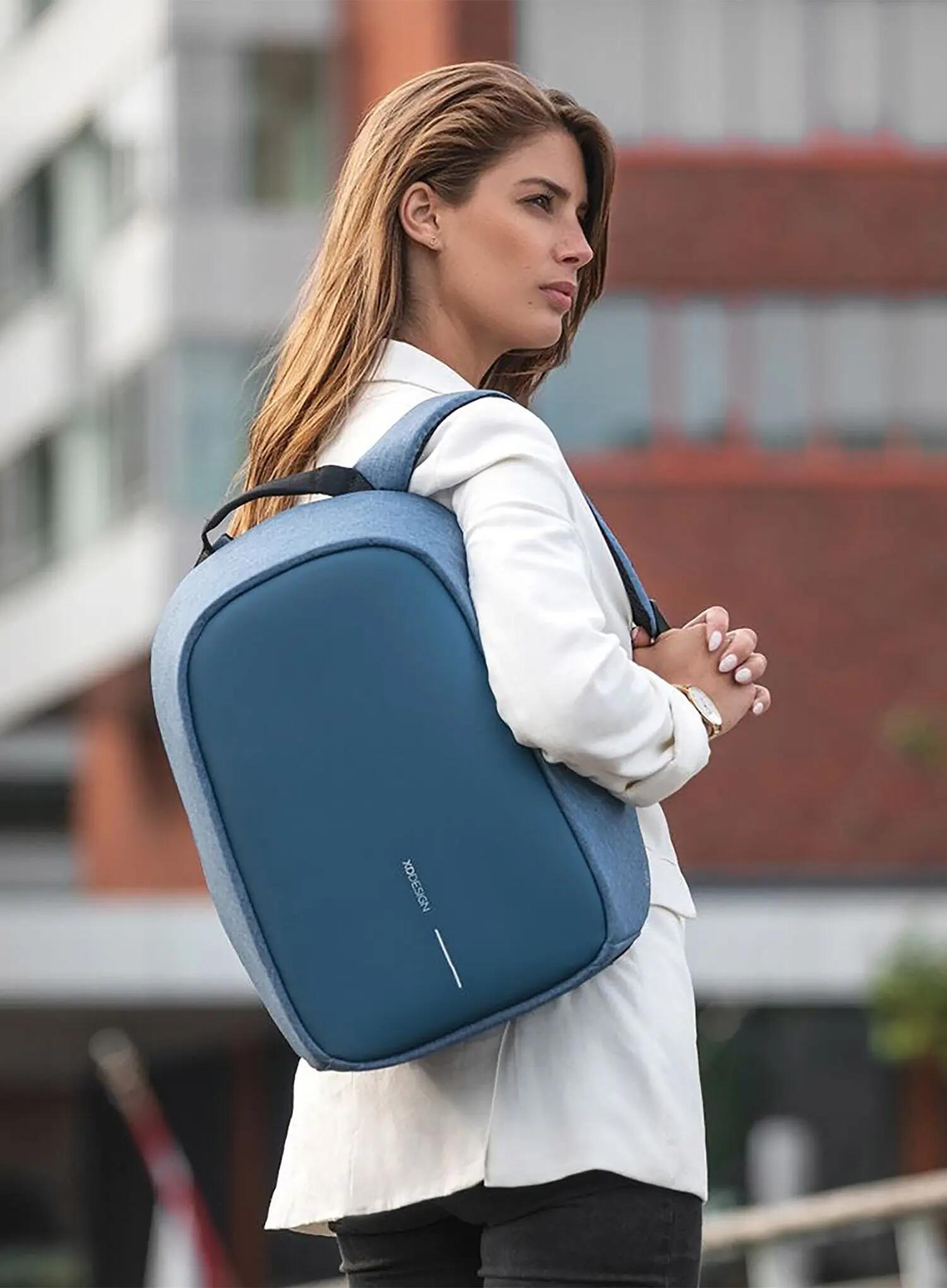 Plecak miejski XD Design Bobby Hero Small Anti-theft Backpack - light blue 7/7