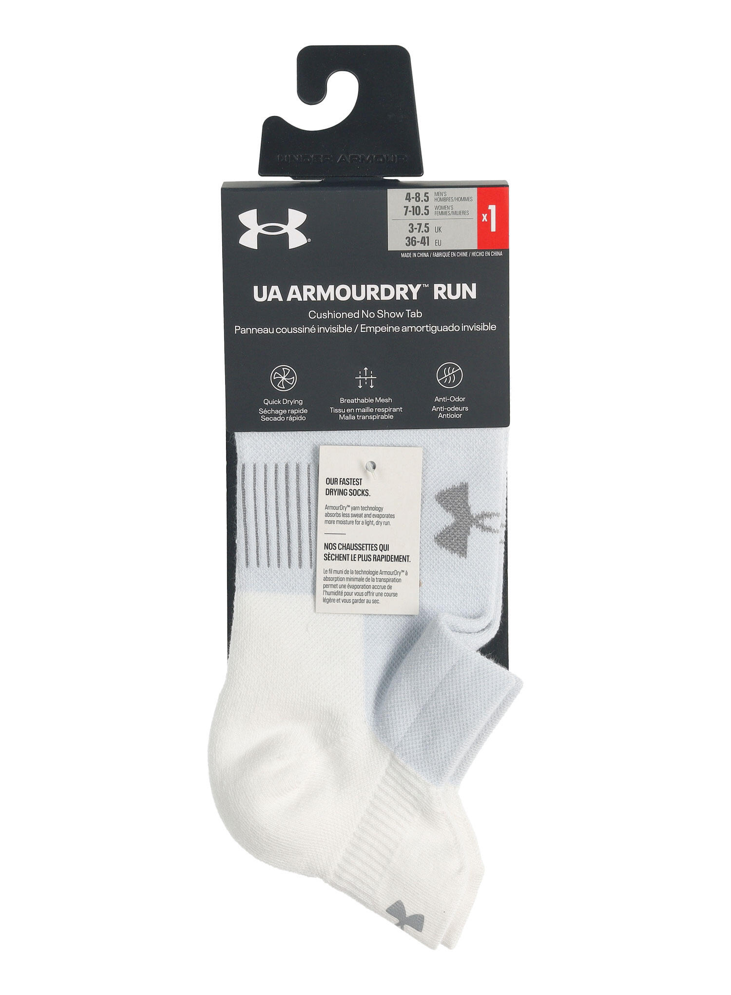 Chaussettes d'entraînement Under Armour UA ArmourDry Run No Show 2/6