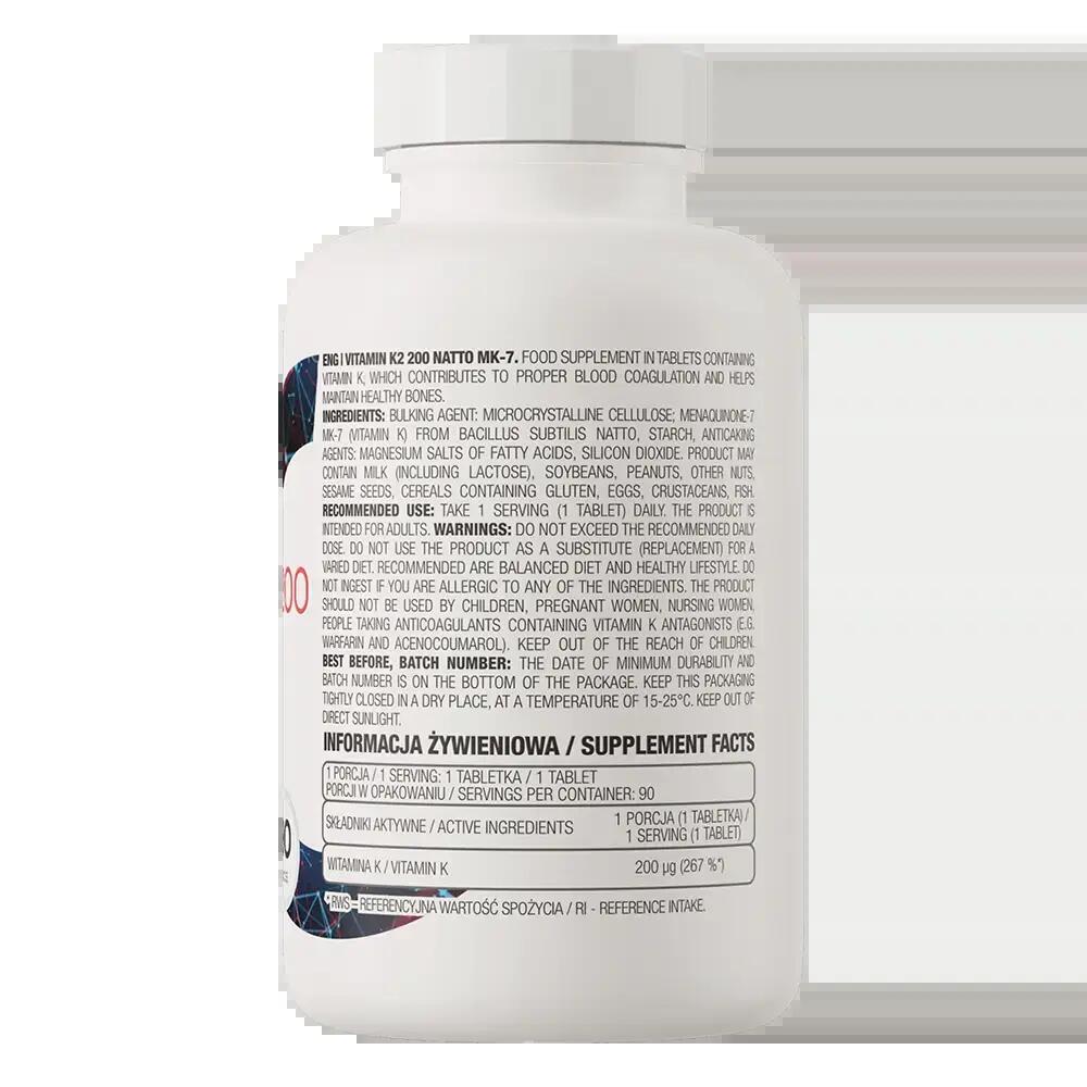 OstroVit Witamina K2 200 Natto MK-7 90 tabletek 3/3