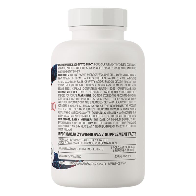 OstroVit Witamina K2 200 Natto MK-7 90 tabletek