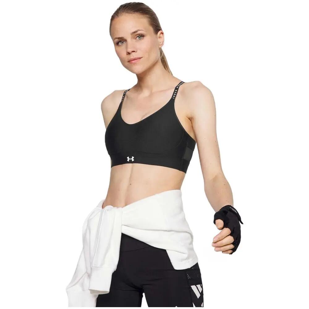 Sujetador para mujer Under armour Infinity covered low en color negro 4/5
